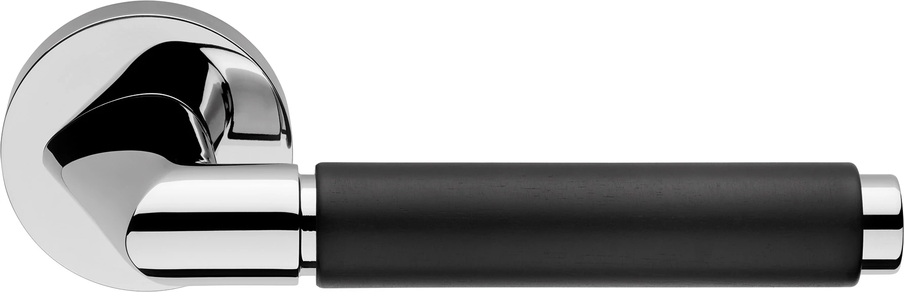 Linea Cali Grip Ebano fényes króm körrozettás kilincsgarnitúra 1706 RB 023 CR