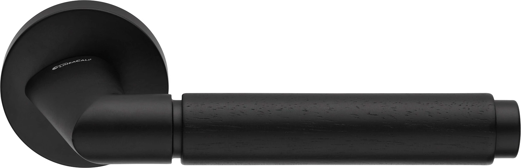 Linea Cali Grip Ebano matt fekete körrozettás kilincsgarnitúra 1706 RB 023 VE