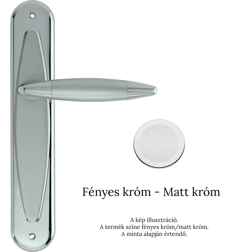 Linea Cali Havana fényes króm - matt króm hosszúcímes kilincsgarnitúra 1080 PL 0P CR