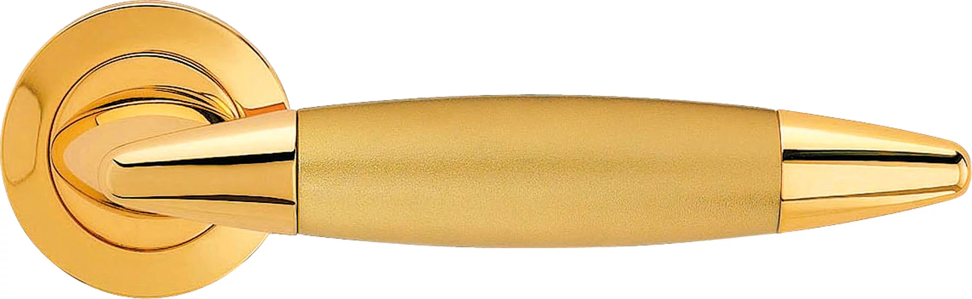 Linea Cali Havana szatén arany körrozettás kilincsgarnitúra 1080 RB 102 OZ