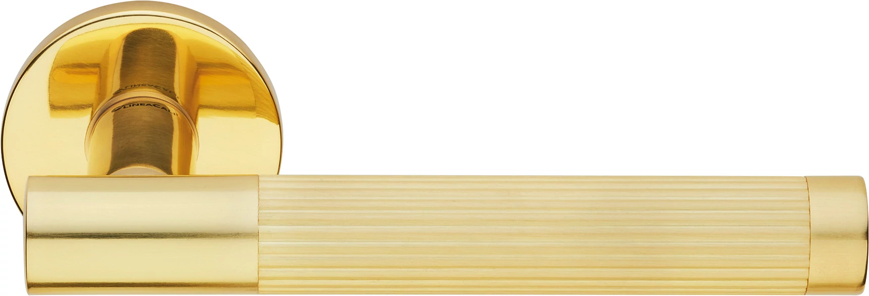 Linea Cali Jenny fényes arany - szatén arany körrozettás kilincsgarnitúra 1730 RB 025 OT
