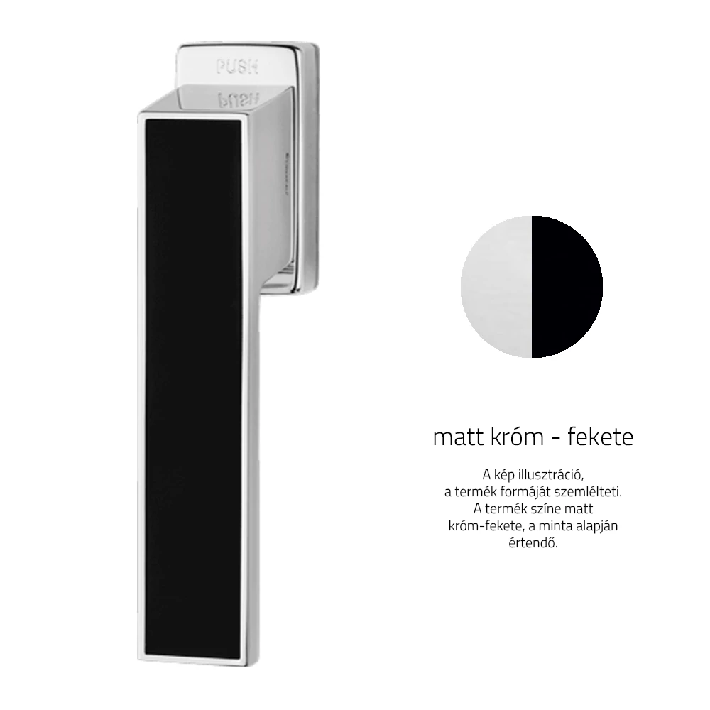 Linea Cali Loft Zincral Legno matt króm - fekete ablakfélkilincs Smart Block rendszerrel 434 SK CS/Bl