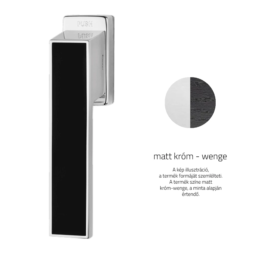 Linea Cali Loft Zincral Legno matt króm - wenge ablakfélkilincs Smart Block rendszerrel 434 SK CS/We