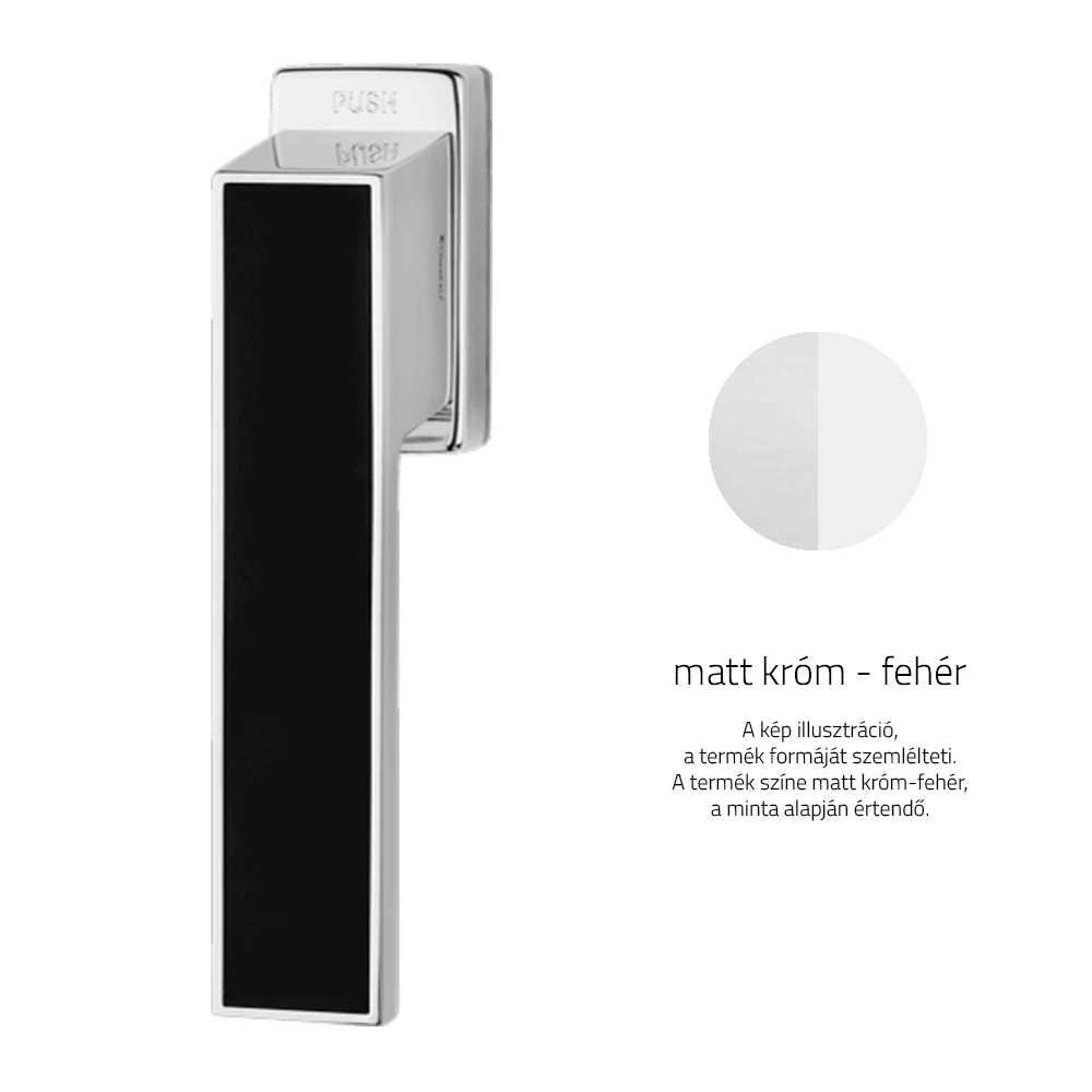 Linea Cali Loft Zincral Legno matt króm - fehér ablakfélkilincs Smart Block rendszerrel 434 SK CS/Wh