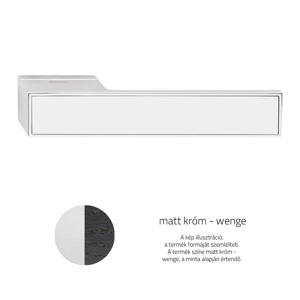 Linea Cali Loft Zincral Legno matt króm - wenge kilincsgarnitúra 434 R006 CS/We