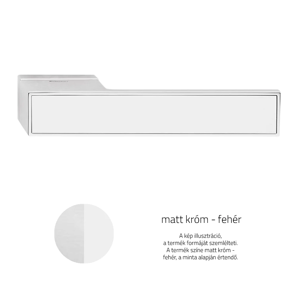 Linea Cali Loft Zincral Legno matt króm - fehér kilincsgarnitúra 434 R006 CS/Wh