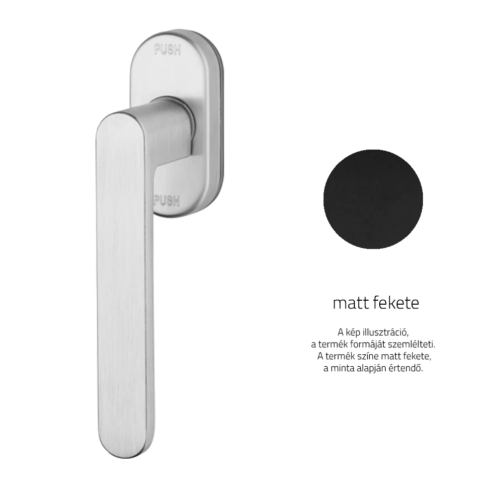 Linea Cali Lola Zincral matt fekete ablakfélkilincs Smart Block rendszerrel 428 SK VE