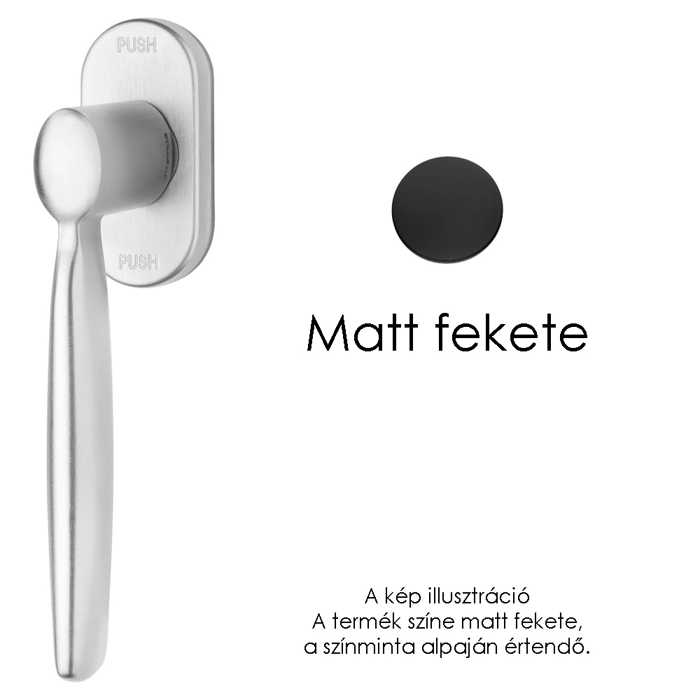 Linea Cali Spring Zincral matt fekete ablakfélkilincs 480 DK VE