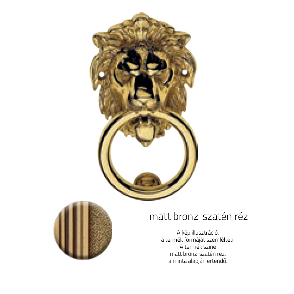 Linea Cali Leone matt bronz - szatén réz kopogtató 351 BA 090 OB