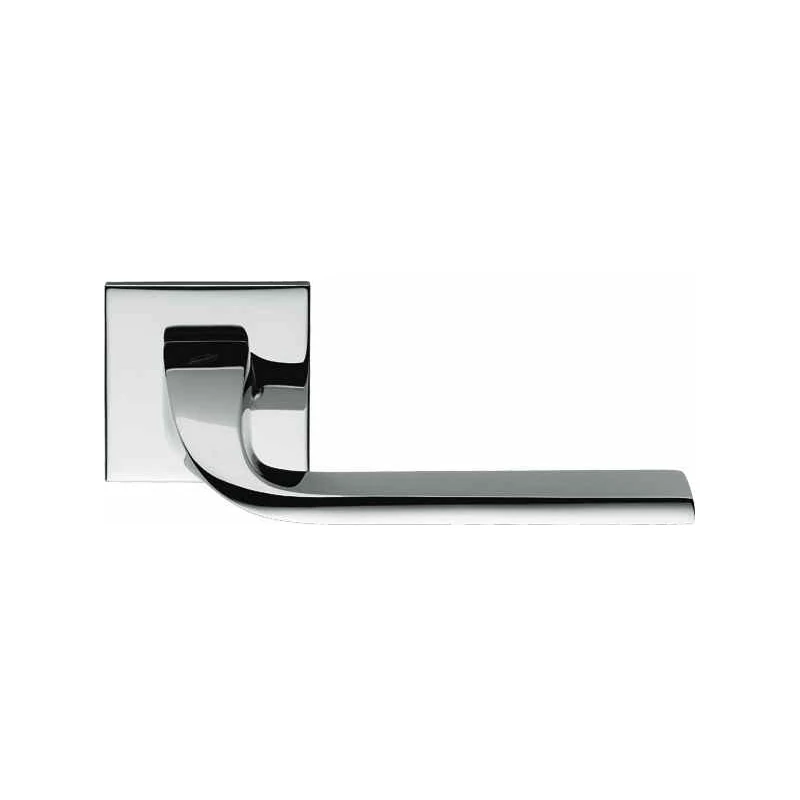 Colombo Design Isy fényes króm lapos négyzetrozettás kilincsgarnitúra 6 mm BL11