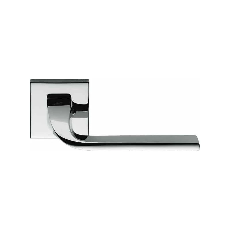 Colombo Design Isy fényes króm négyzetrozettás kilincsgarnitúra BL11