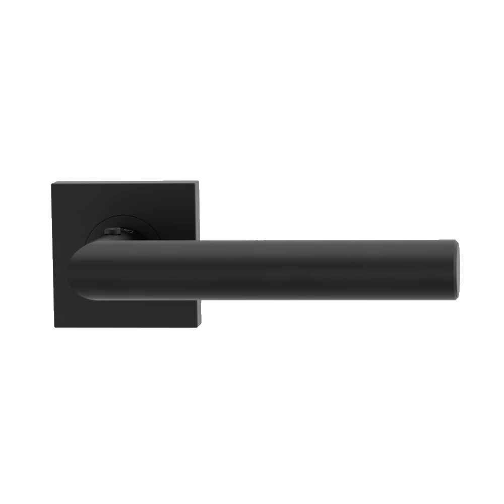 Griffwerk Lucia Professional grafitfekete négyzetrozettás kilincsgarnitúra Smart2Lock funkcióval