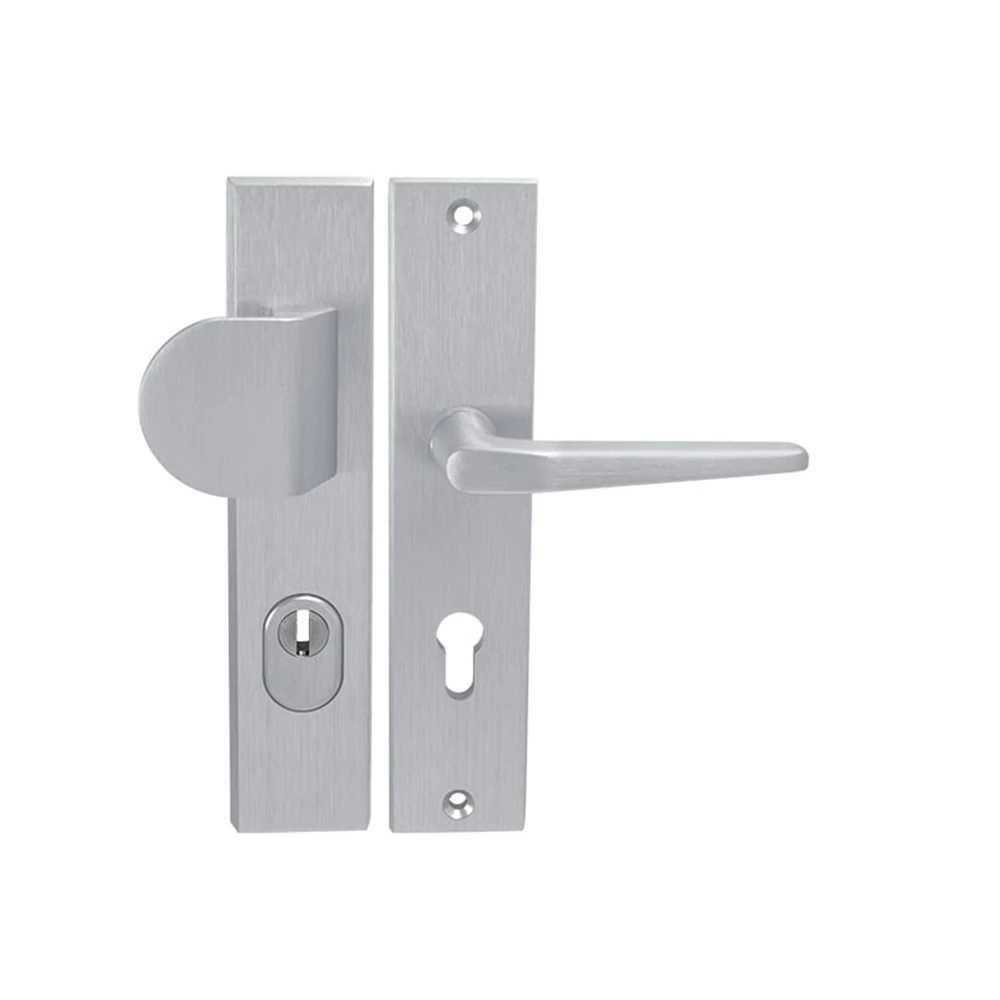 Pascal Atlas 2 PLUS F1 (matt ezüst) négyzetes hosszúcímes kilincsgarnitúra SH