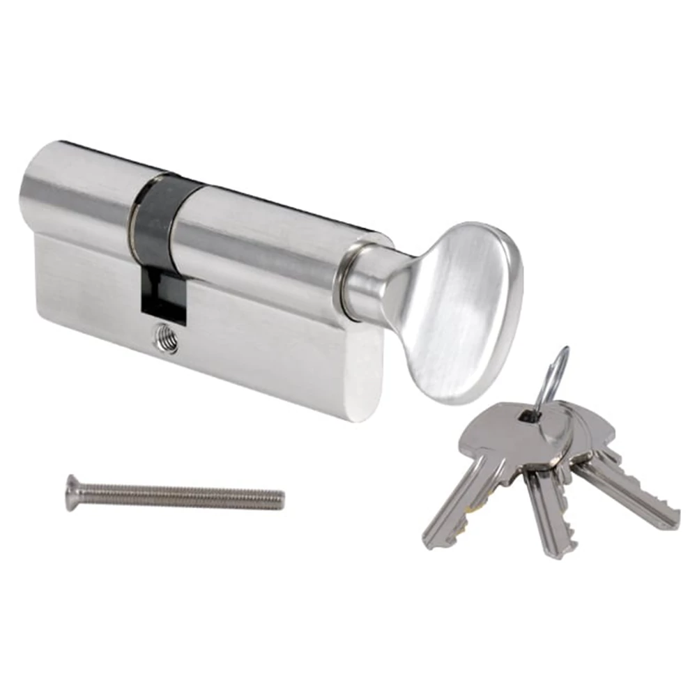 Pascal matt nikkel gombos cilinderbetét 3 kulccsal