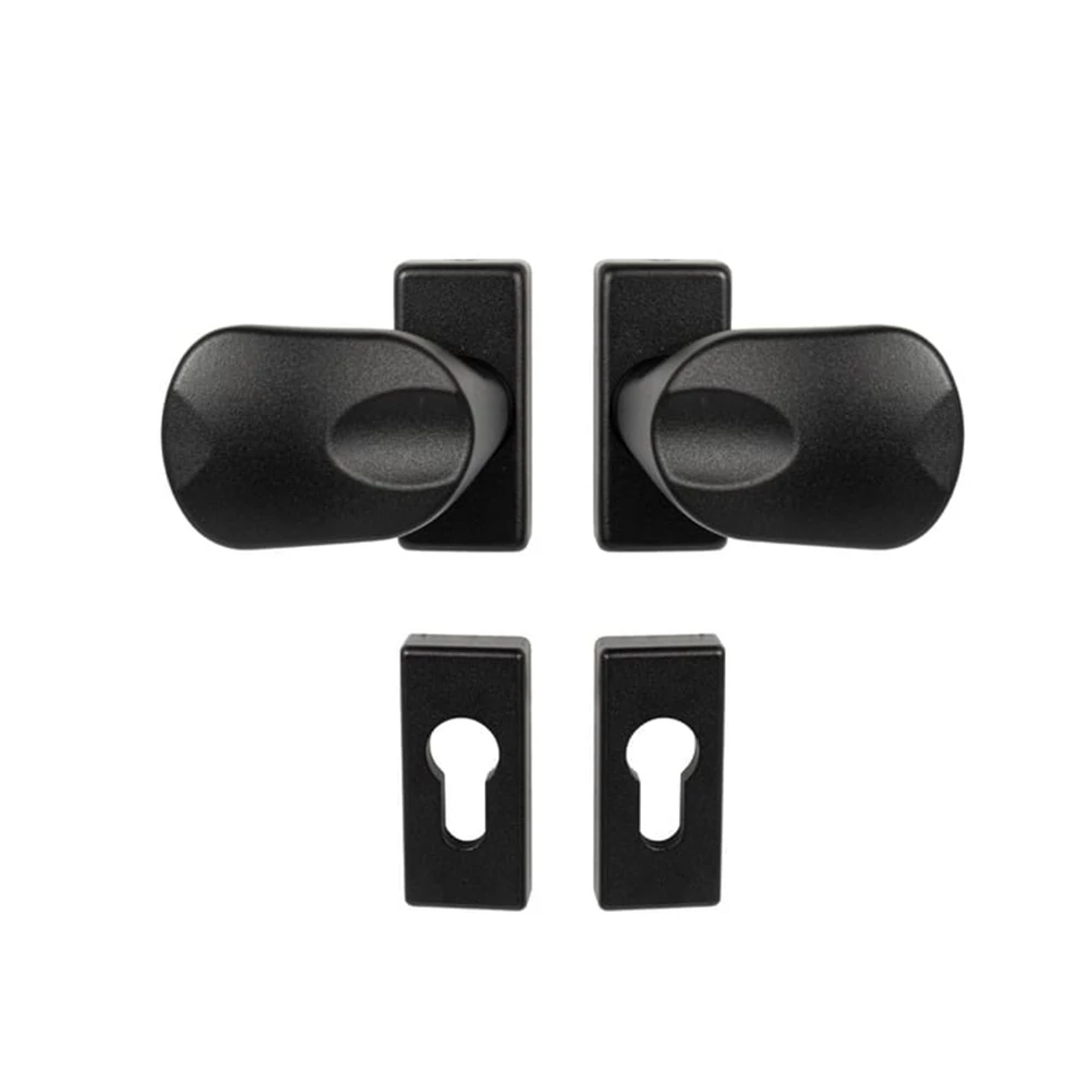 Pascal Felix strukturált fekete téglalaprozettás gombgarnitúra RAL-9005 UHR