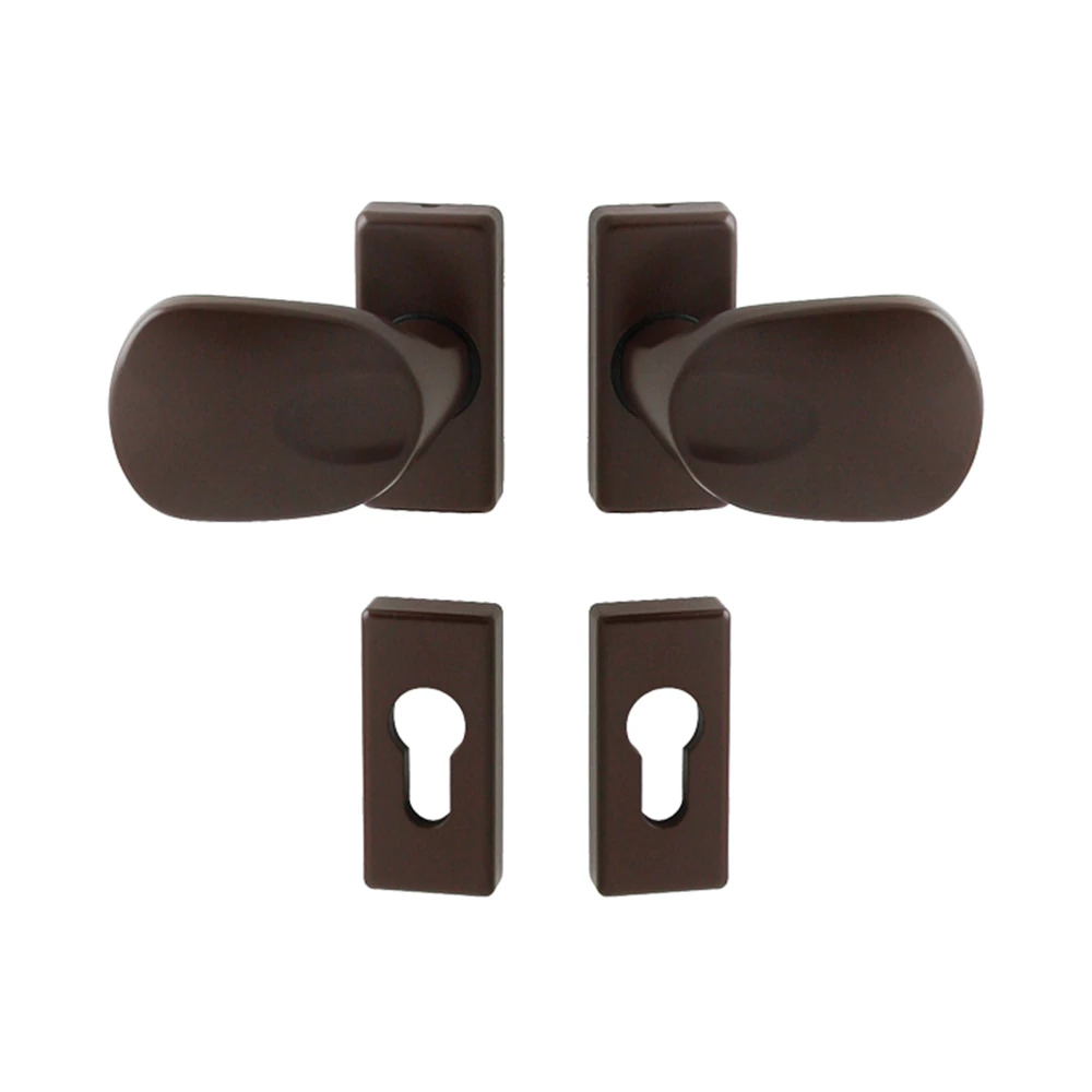 Pascal Felix matt barna téglalaprozettás gombgarnitúra RAL-8017 UHR