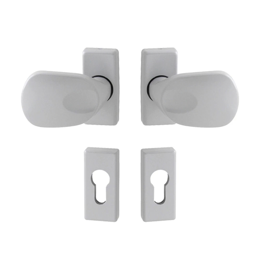 Pascal Felix matt ezüst téglalaprozettás gombgarnitúra RAL-9006 UHR