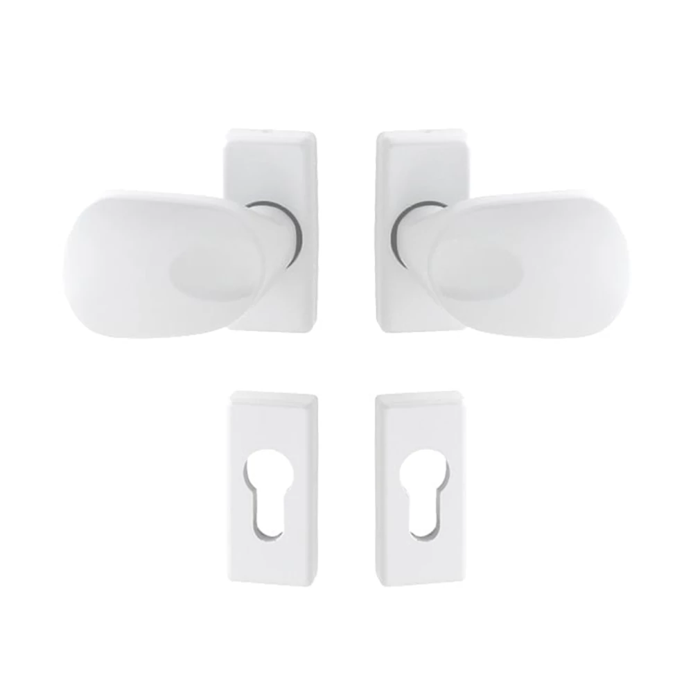 Pascal Felix fehér téglalaprozettás gombgarnitúra RAL-9016 UHR