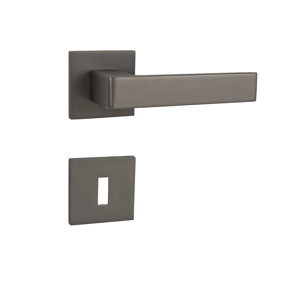 Pascal Hit matt grafit négyzetrozettás kilincsgarnitúra HR SQ6