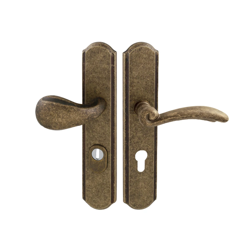 Pascal Lyon PLUS Firenze antik bronz hosszúcímes gomb(eltolt)-kilincsgarnitúra M-SO
