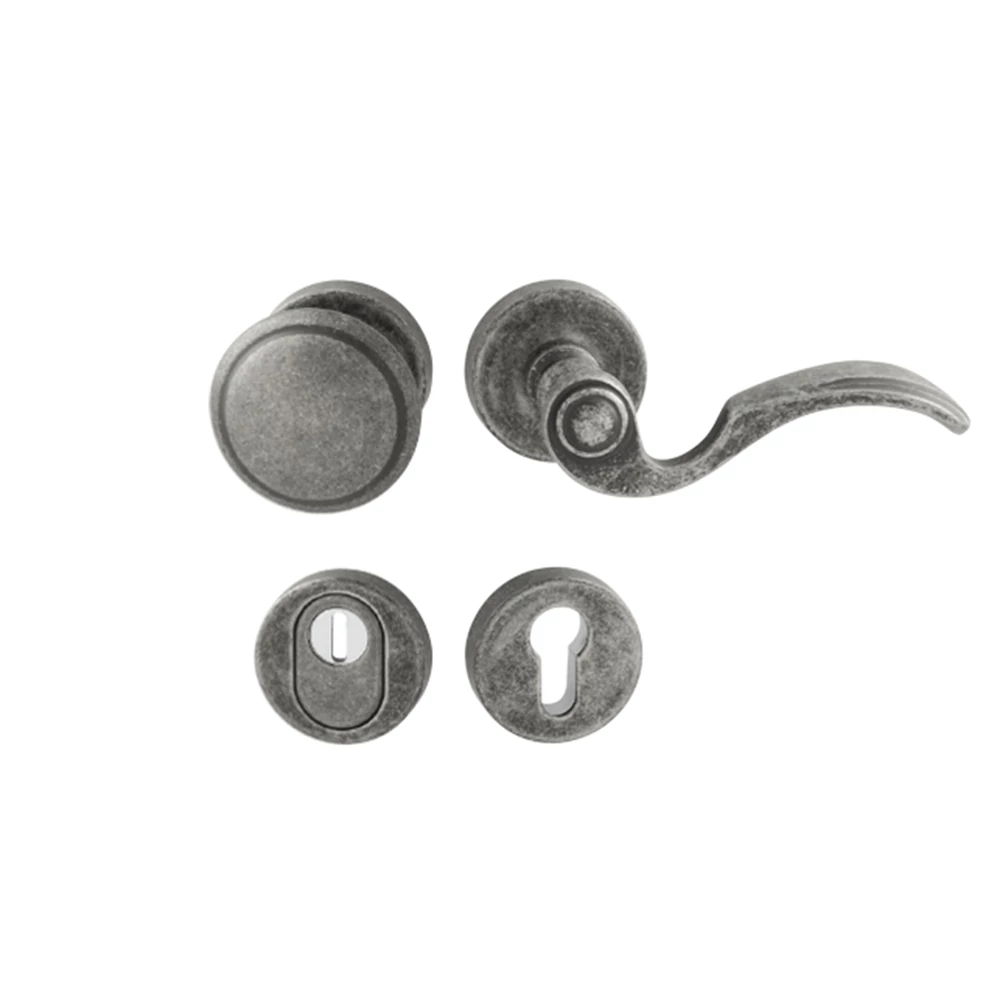 Pascal Lyon PLUS Rama antik szürke körrozettás gomb(kör)-kilincsgarnitúra R G