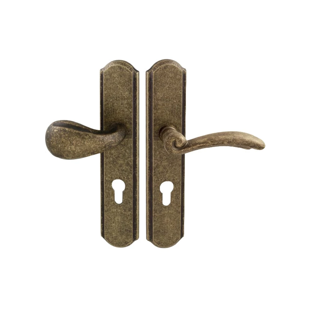 Pascal Lyon Frienze antik bronz hosszúcímes gomb(eltolt)-kilincsgarnitúra M-SO