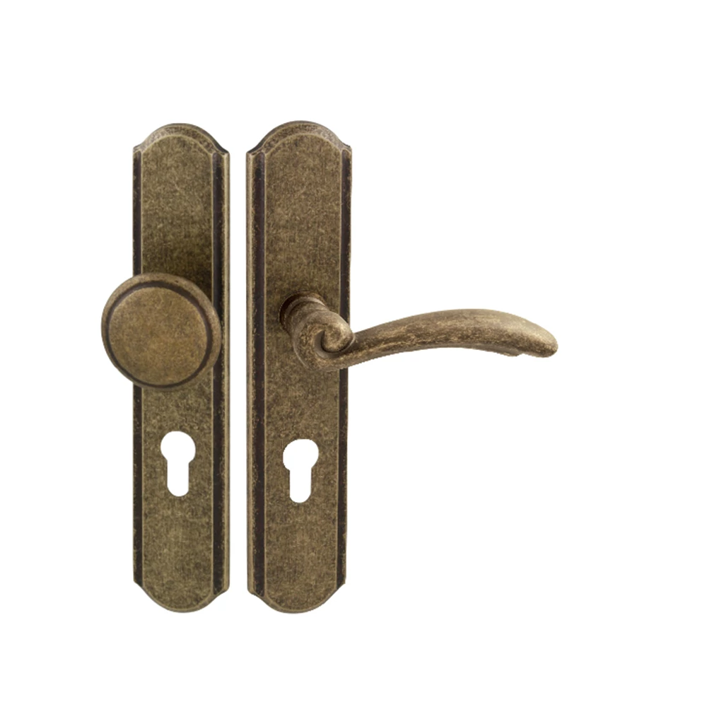 Pascal Lyon Firenze antik bronz hosszúcímes gomb(kör)-kilincsgarnitúra G-SO
