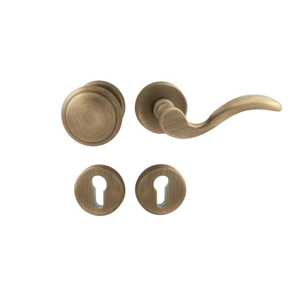 Pascal Lyon Paperino matt bronz körrozettás gomb(kör)-kilincsgarnitúra R G