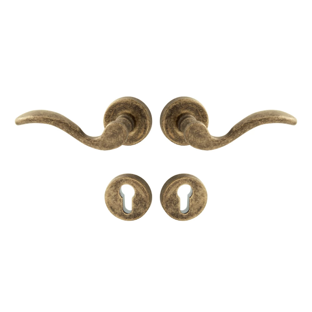 Pascal Lyon Paperino antik bronz körrozettás kilincs-kilincsgarnitúra R