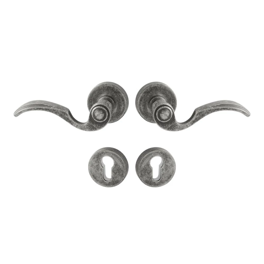 Pascal Lyon Rama antik szürke körrozettás kilincs-kilincsgarnitúra R