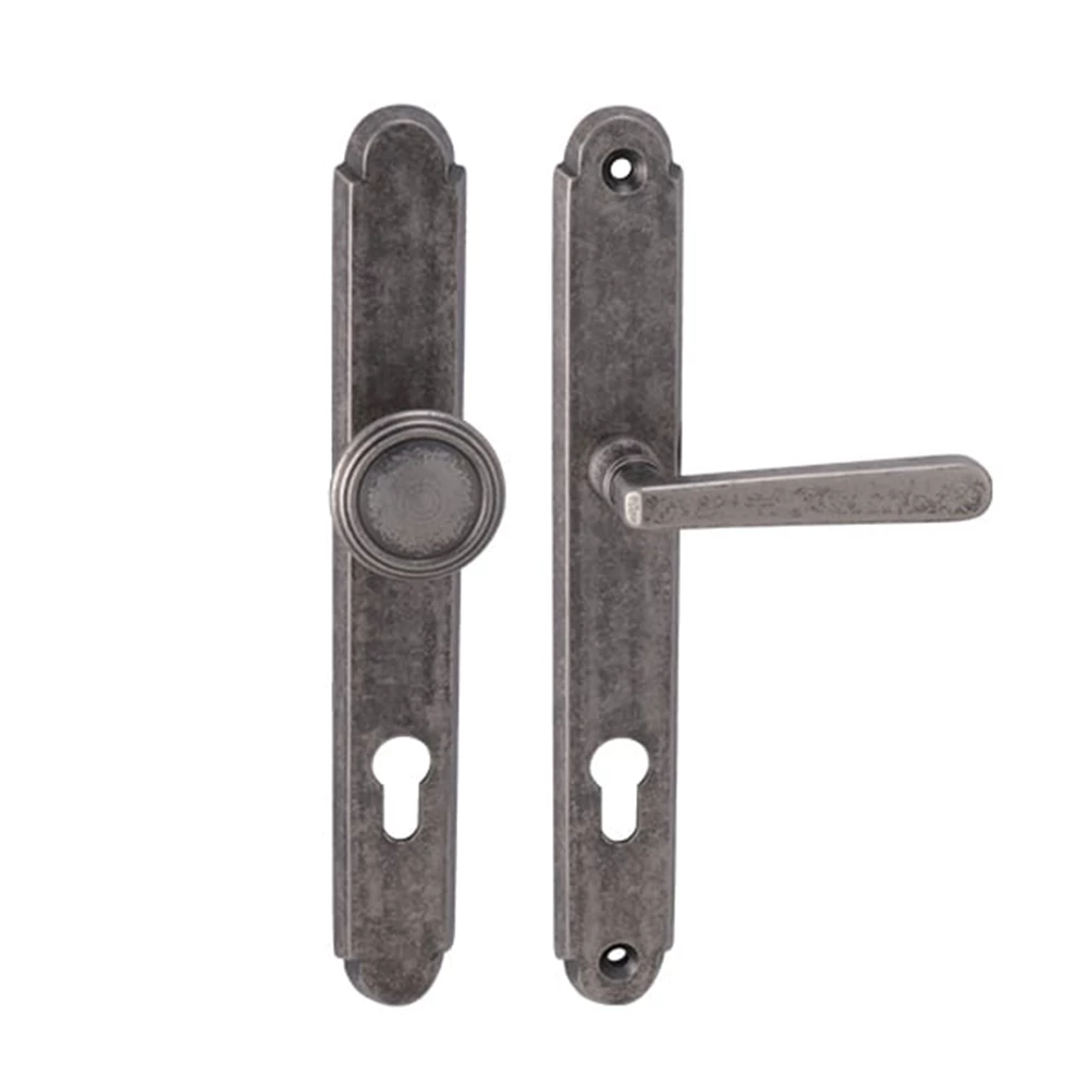 Pascal Wien (280 mm) antik szürke hosszúcímes gomb-kilincs garnitúra G-SO