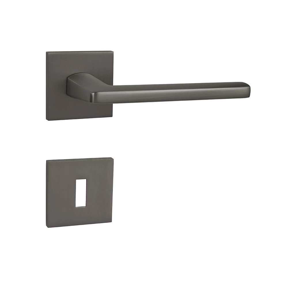 Pascal Prima matt grafit négyzetrozettás kilincsgarnitúra HR SQ6