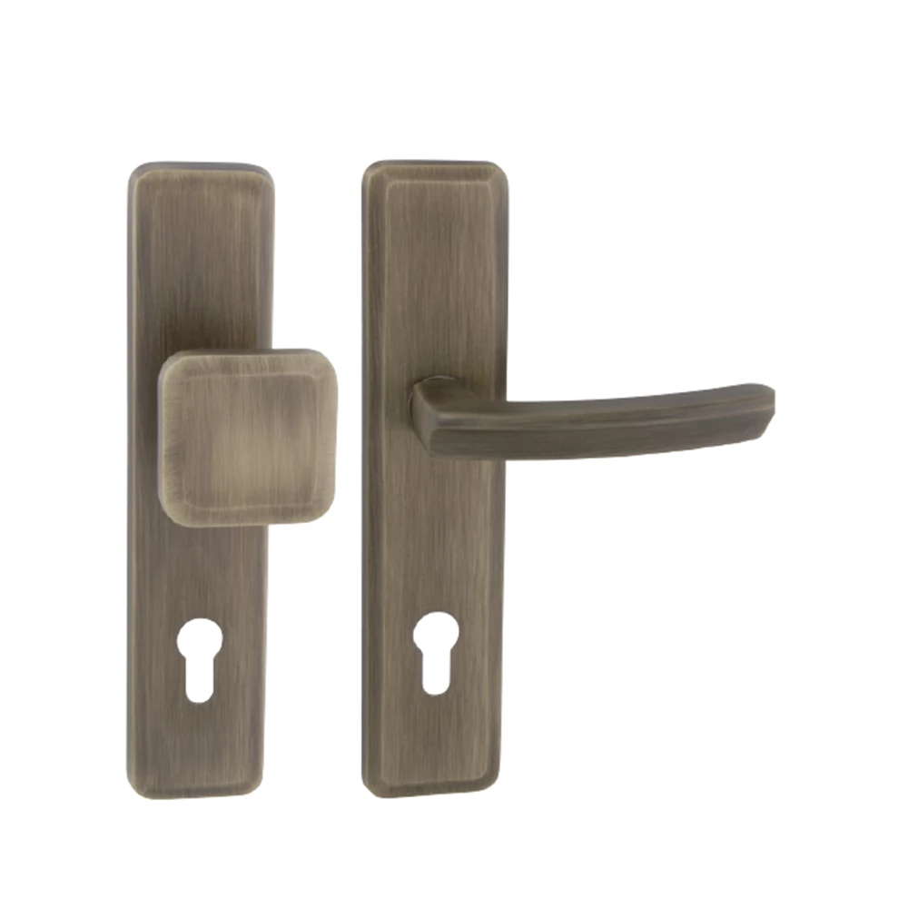 Pascal QB Secur Arte matt bronz négyzetes hosszúcímes gomb-kilincsgarnitúra SH