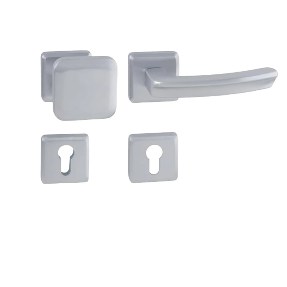 Pascal QB Secur Arte matt króm négyzetrozettás gomb-kilincsgarnitúra HR