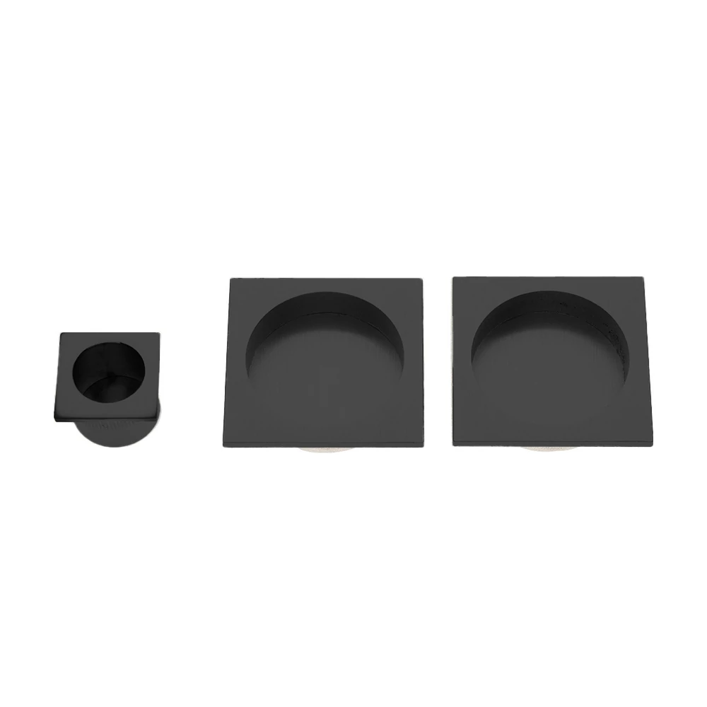 Pascal Square matt fekete blind húzókagyló pár ø55 mm KQ01 - N52