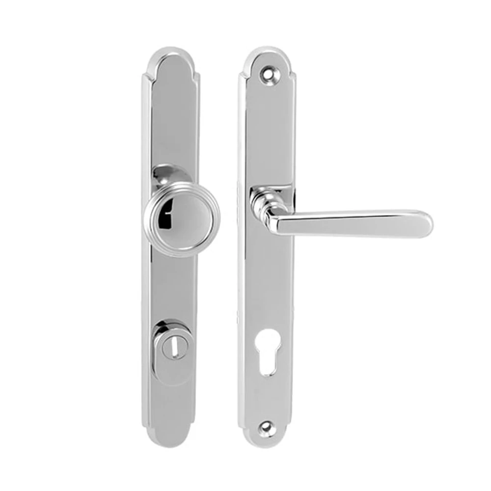 Pascal Wien cilindervédős fényes króm rusztikus hosszúcímes gomb-kilincs garnitúra SO