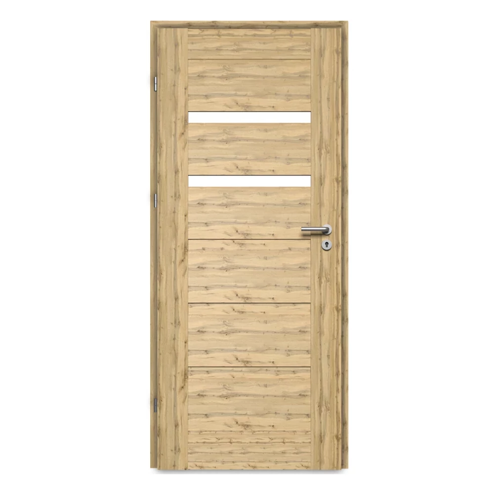 Pascal Enzo Rusztikus tölgy 3D Vario beltéri ajtó szabvány méretben / 1000x2100 mm / bal / 100-135 mm, utólag szerelhető átfogó tokkal