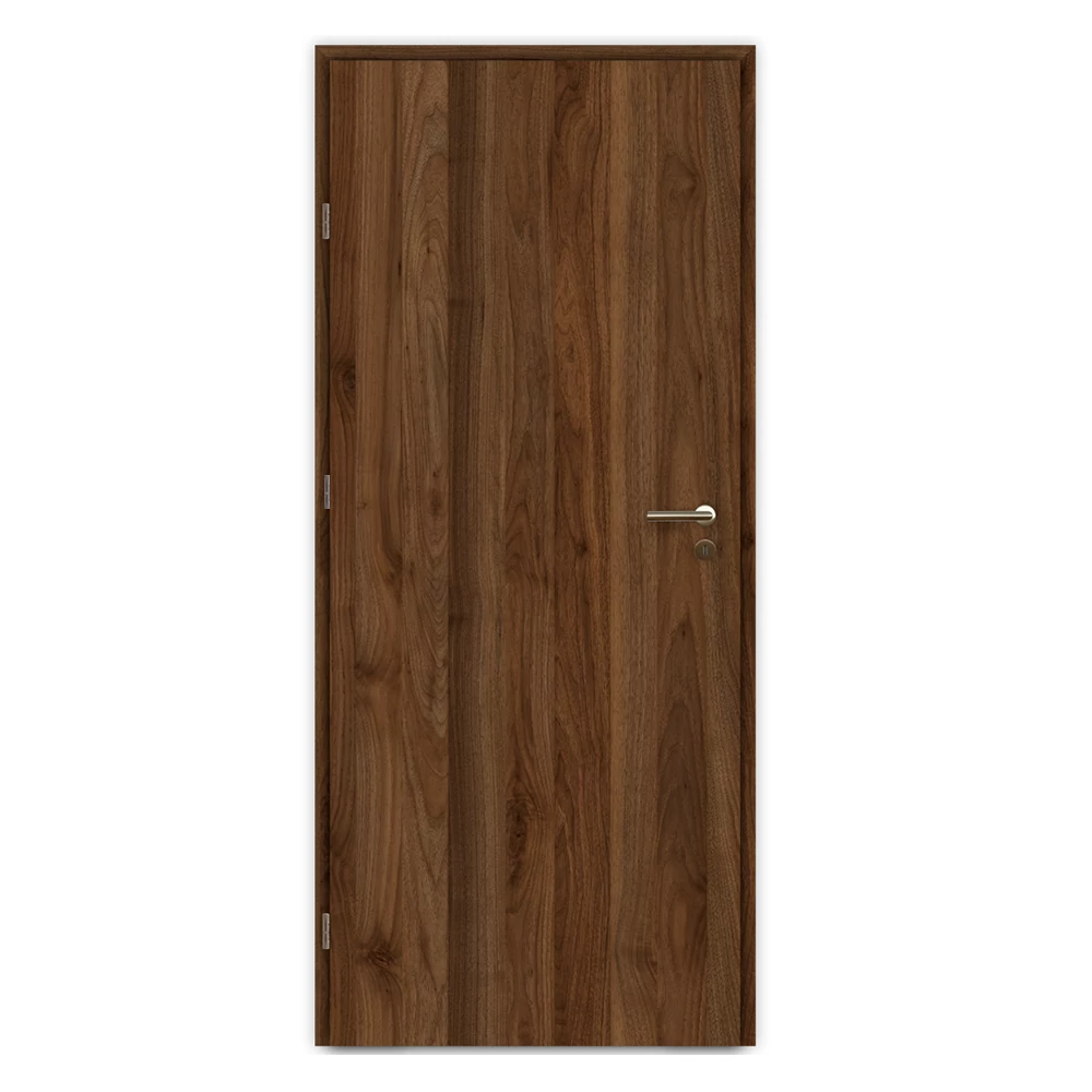 Pascal Fresh Sötét mogyoró 3D teli beltéri ajtó szabvány méretben / 750x2100 mm / bal / 100-135 mm, utólag szerelhető átfogó tokkal