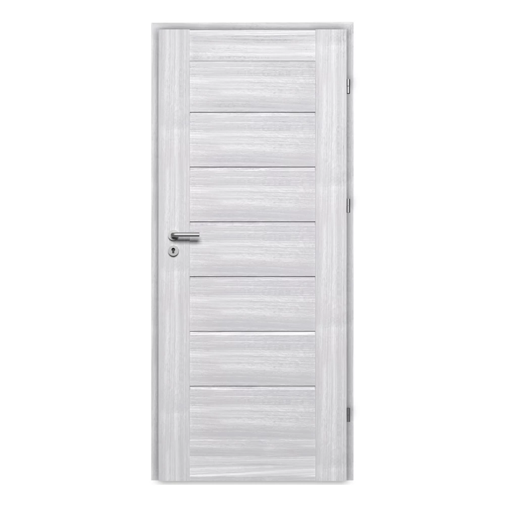 Pascal Sonata Szürke kőris 3D teli beltéri ajtó szabvány méretben / 750x2100 mm / jobb / 140-175 mm, utólag szerelhető átfogó tokkal