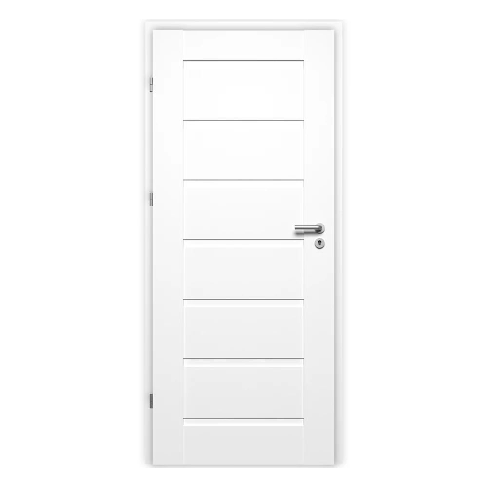 Pascal Torino Teli beltéri ajtó szabvány méretben / 750x2100 mm / bal / 100-135 mm utólag szerelhető átfogó tokkal - fehér
