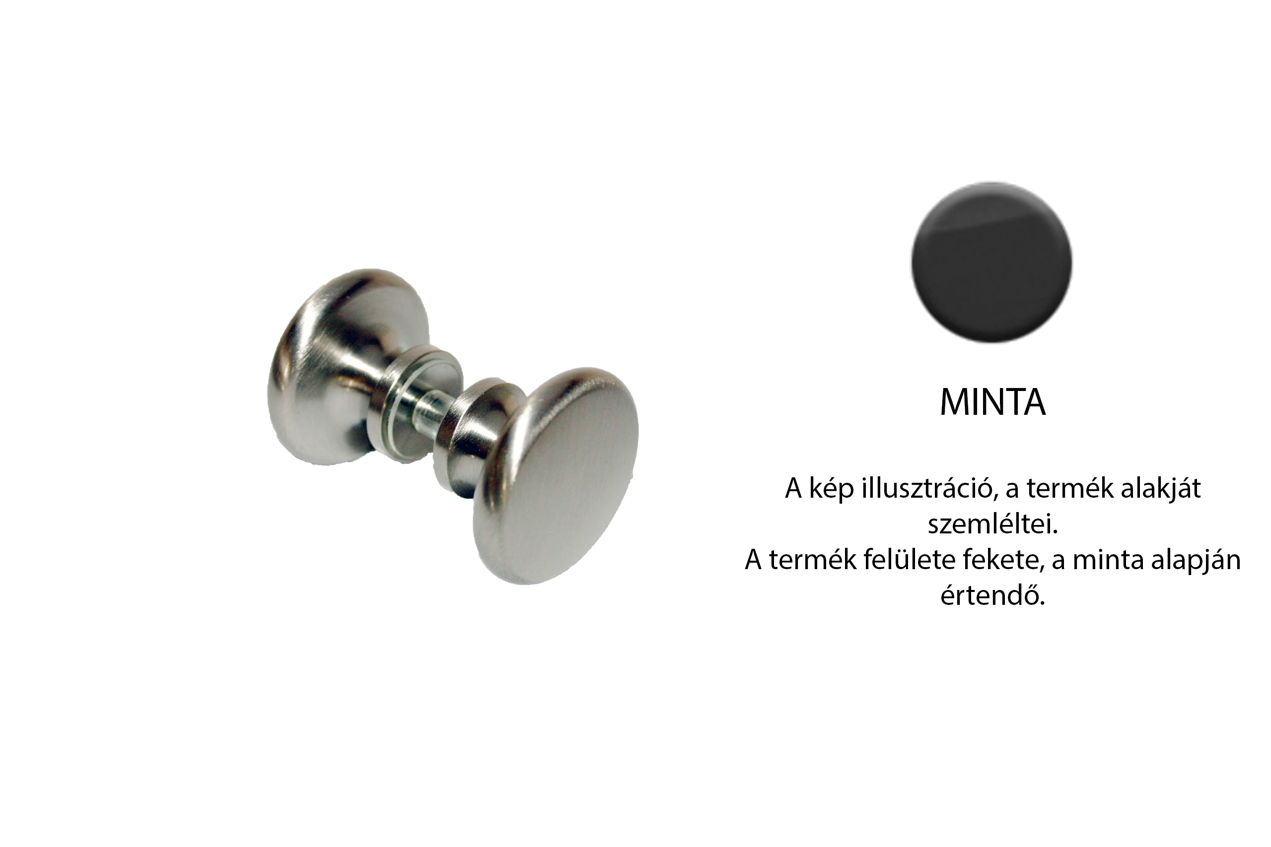 Fekete zuhanygomb garnitúra KN304