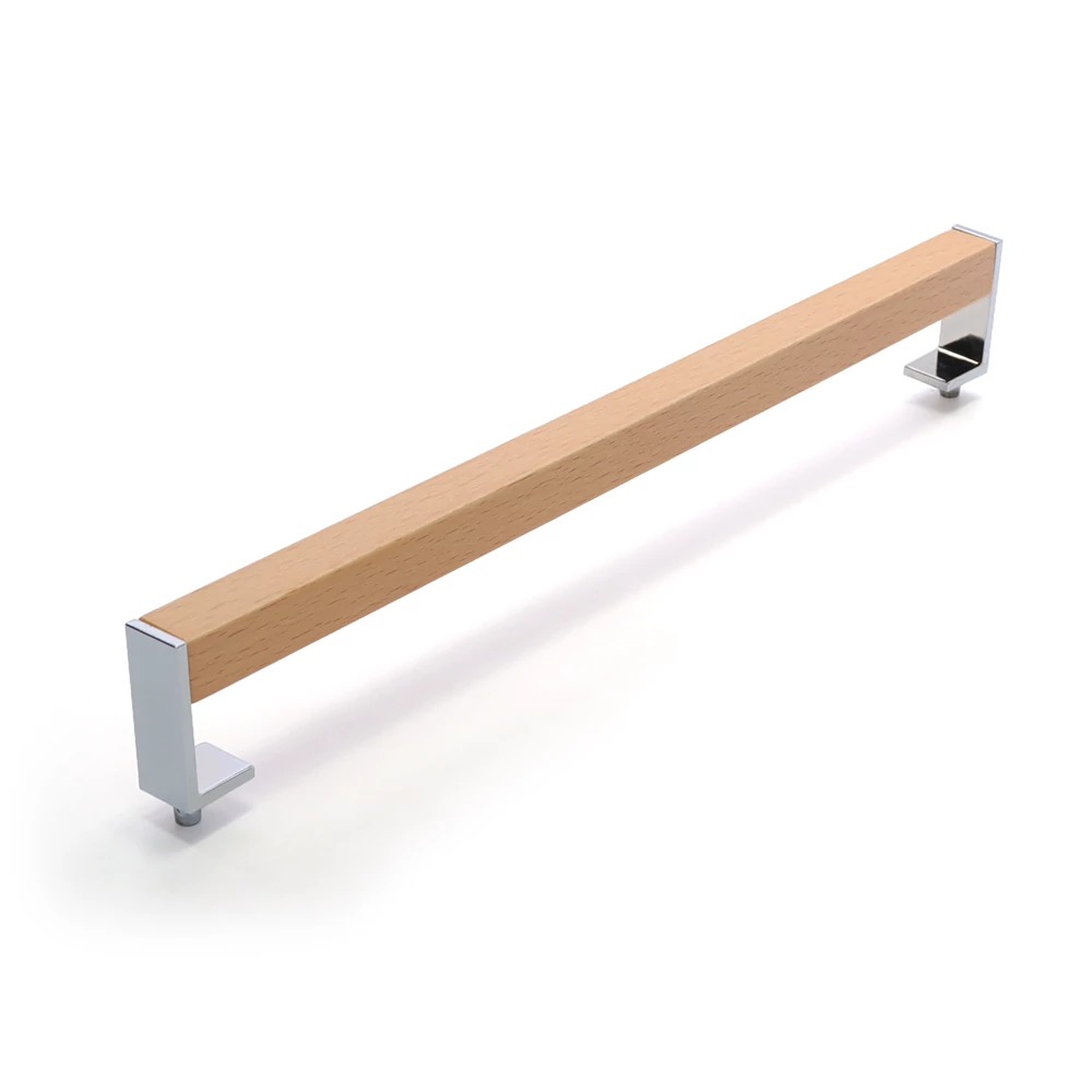 Rujz Design bükk / fényes króm 181 mm bútorfogantyú 476.15
