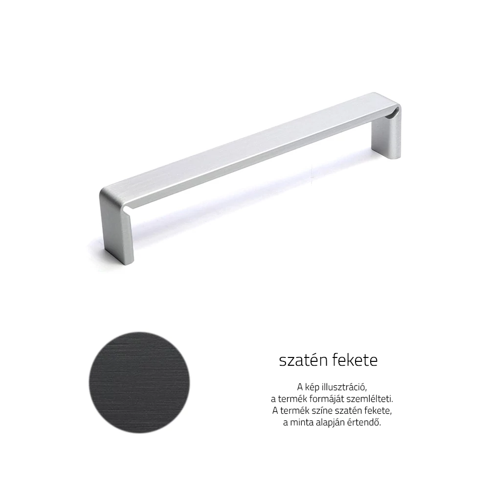 Rujz Design szatén fekete 423 mm bútorfogantyú 573.20