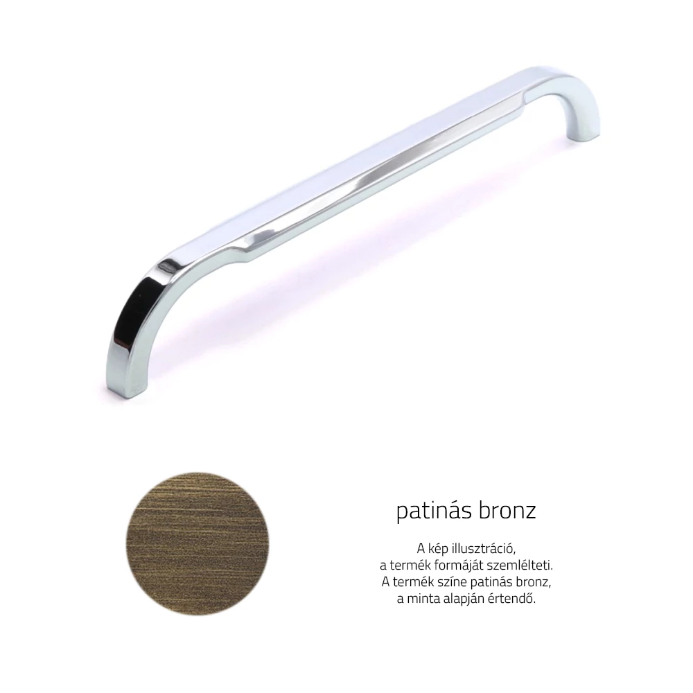 Rujz Design patinás bronz 232 mm bútorfogantyú 696.15