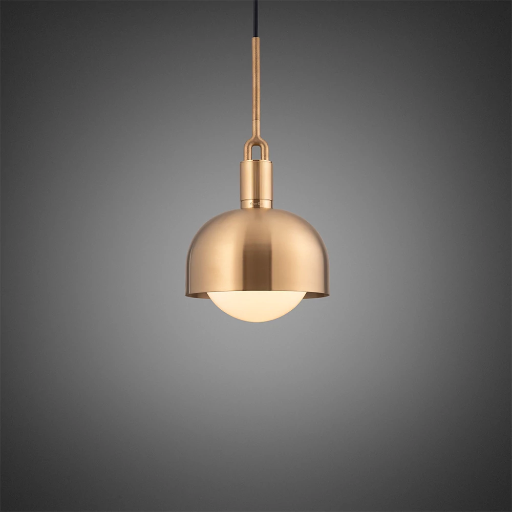 Buster+Punch Forked Shade Globe Opal medium függőlámpa, sárgaréz / E27 / RFP-813091