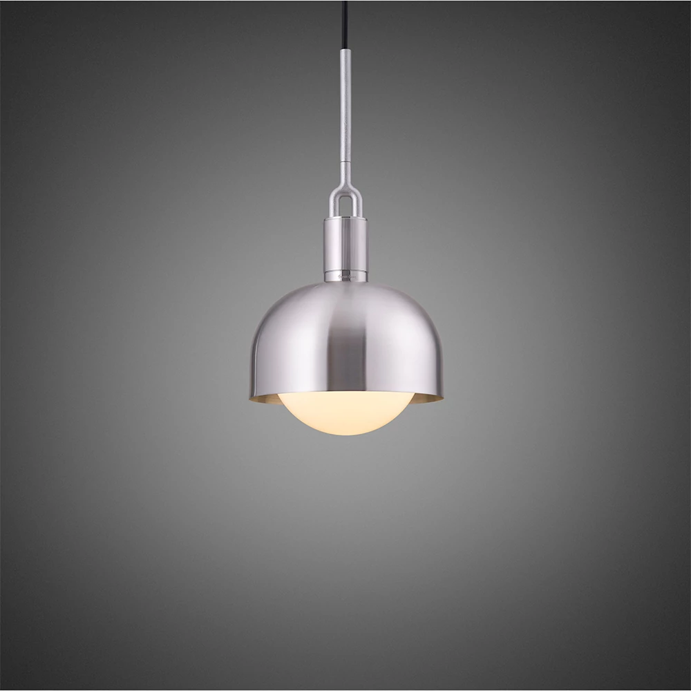 Buster+Punch Linear Forked Shade Globe Opal medium függőlámpa, rozsdamentes acél / E27 / RFP-833101