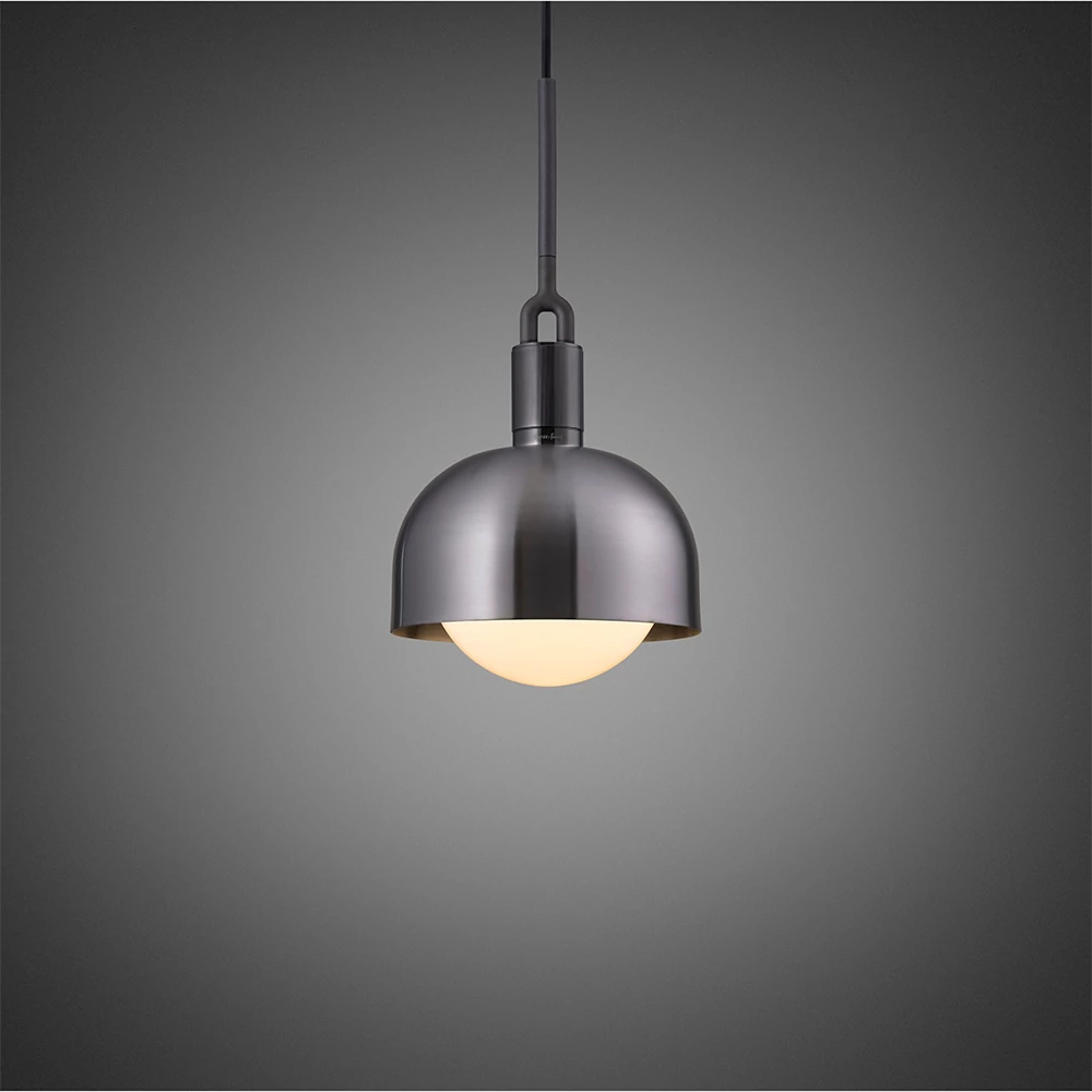 Buster+Punch Linear Forked Shade Globe Opal medium függőlámpa, fegyverszürke / E27 / RFP-863111