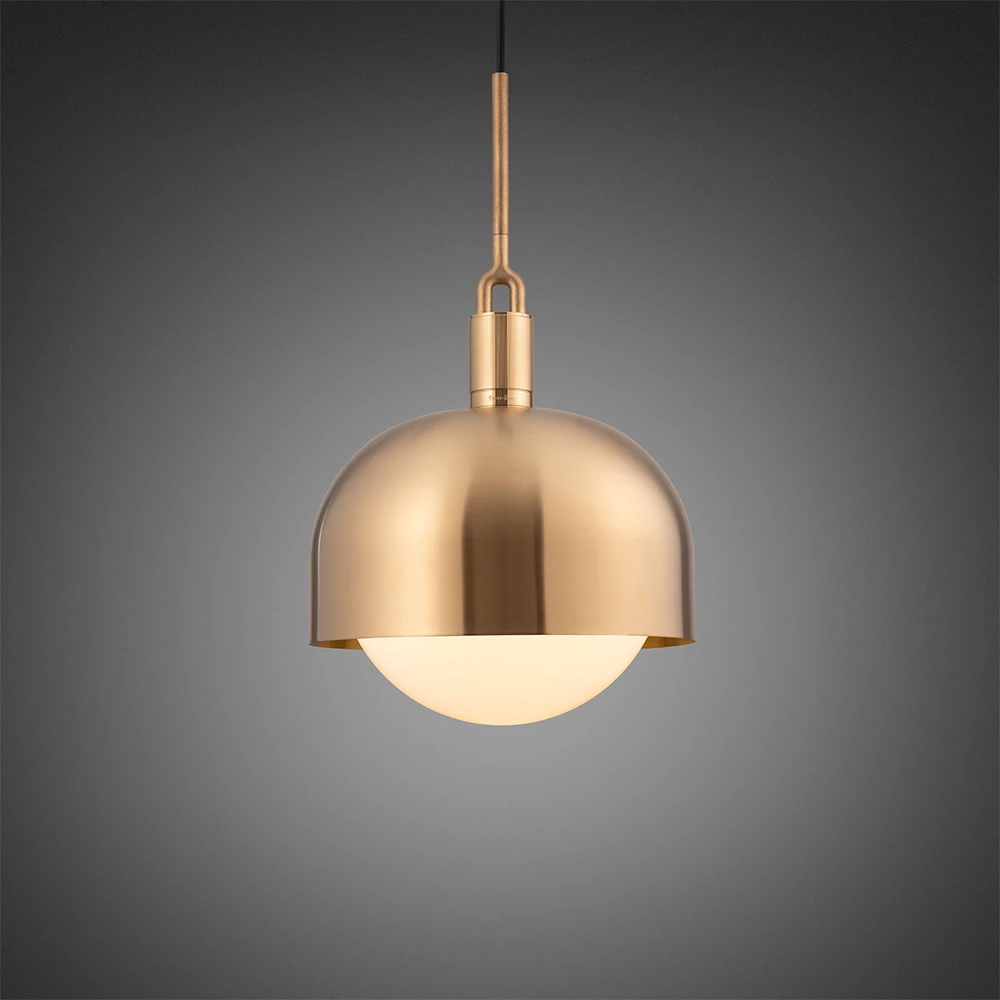 Buster+Punch Forked Shade Globe Opal large függőlámpa, sárgaréz / E27 / RFP-813093