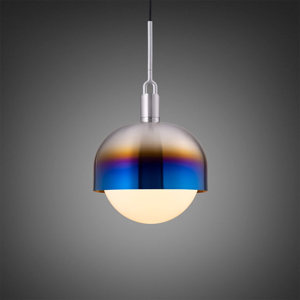 Buster+Punch Forked Shade Globe Opal large függőlámpa, égetett acél / E27 / RFP-893123