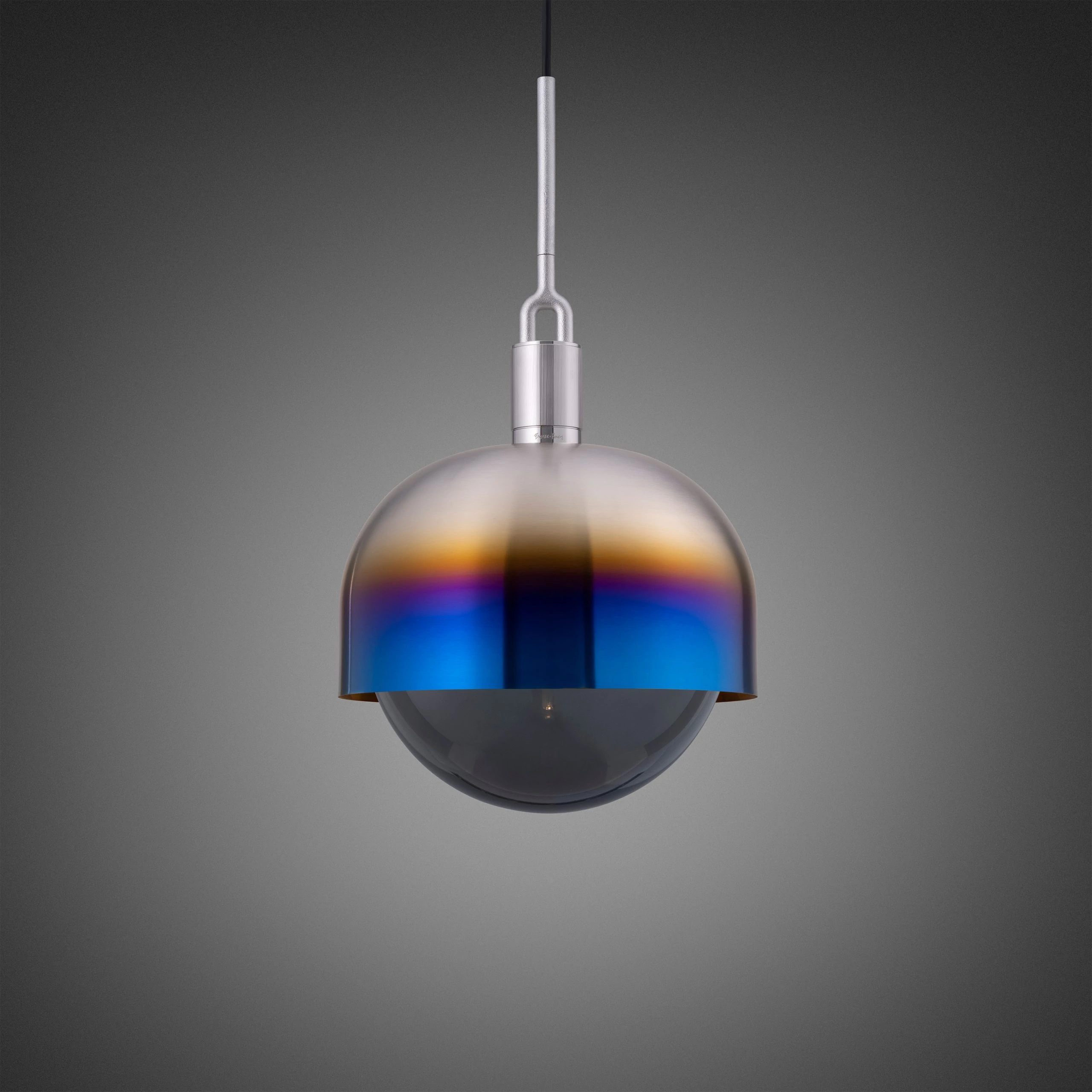Buster+Punch Forked Shade Globe Smoked large függőlámpa, égetett acél / E27 / RFP-893124